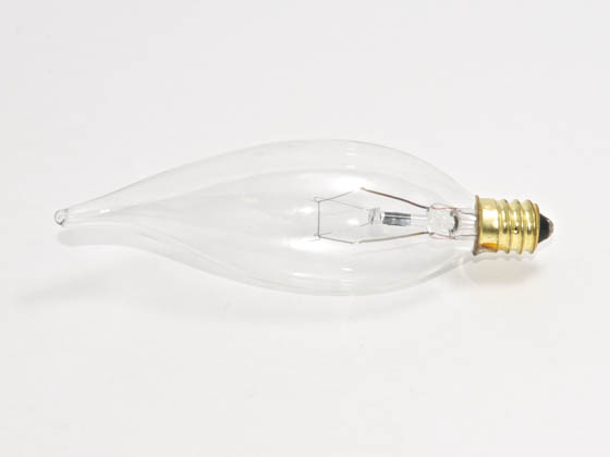 Bulbrite B403525 25CFC/HV 25W 220V Clear Bent Tip Decorative Bulb, E12 Base