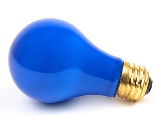 Bulbrite B106325 25A/CB (Blue) 25W 120V A19 Pale Blue E26 Base