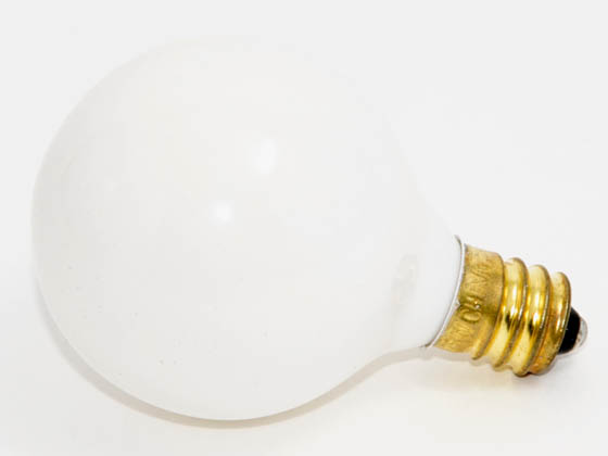 Bulbrite B300025 25G12WH (130V, White) 25W 130V G12 White Globe Bulb, E12 Base
