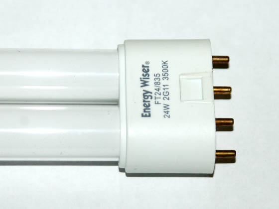 Bulbrite B504526 FT24/835 (4-Pin) 24W 4 Pin 2G11 Neutral White Long Single Twin Tube CFL Bulb