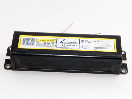 Advance Transformer H2Q18TPBLS H2Q18TPBLS (120V) Philips Advance 18 Watt, 120 Volt Two Lamp Plug-in CFL Magnetic Ballast