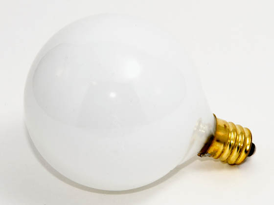 Bulbrite B310160 60G16WH3 60 Watt, 130 Volt G16 1/2 White Globe Bulb