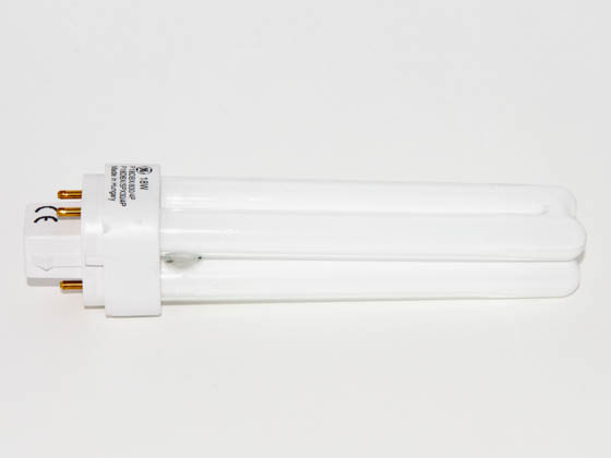 GE GE12866 F18DBX/SPX30/4PL (4-Pin) 18 Watt, 4-Pin Warm White Double Twin Tube CFL Bulb