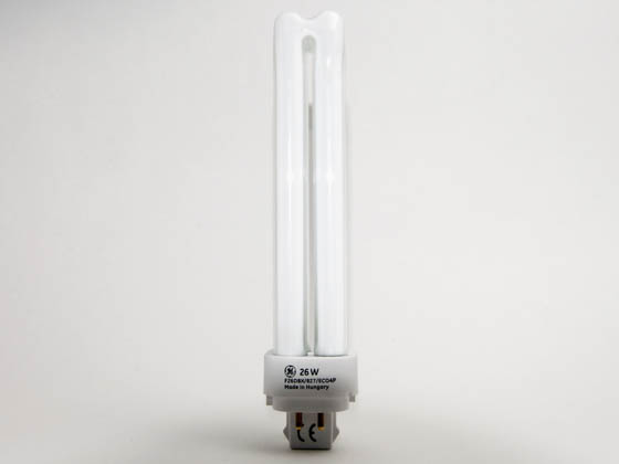 GE GE35247 F26DBXT4SPX27/4P (4-Pin) 26 Watt, 4-Pin Very Warm White Double Twin Tube CFL Bulb