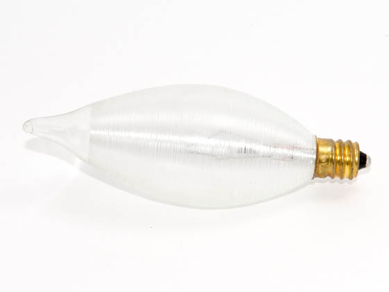 Bulbrite B430060 60C11S (Candelabra Base) 60W 130V Satin ThreadSpun Antique Decorative Bulb, E12 Base