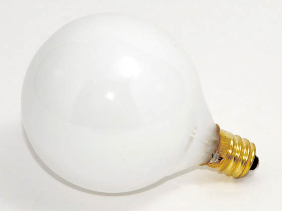 Bulbrite B391040 40G16WH2 40W 120V G16 White Globe Bulb, E12 Base