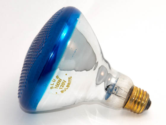 Bulbrite B273100 100BR38B  (Blue) 100 Watt, 120 Volt BR38 Blue Reflector Bulb