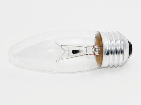Philips Lighting 168286 BC-40B13/CL/LL (120V) Philips 40W 120V Clear Blunt Tip Long Life Decorative Bulb, E26 Base