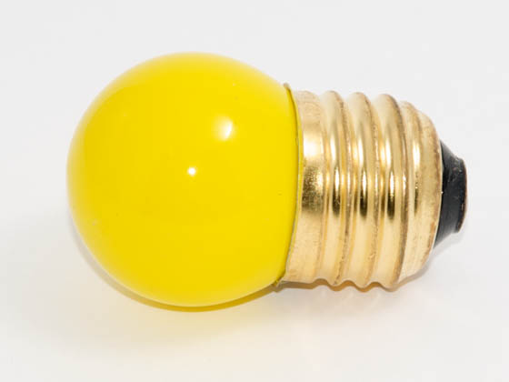 Bulbrite B702607 7.5S11Y (Yellow) 7.5W 130V S11 Yellow Sign E26 Base