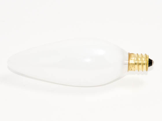 Bulbrite B402040 40CTW/32 40W 130V White Blunt Tip Decorative Bulb, E12 Base