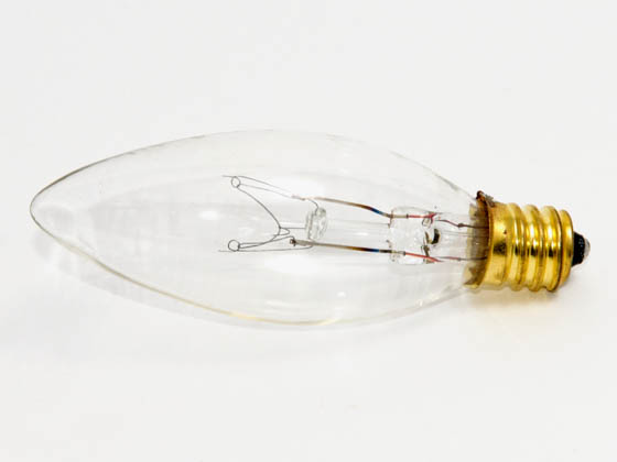 Bulbrite B400115 15CTC/25  (130V) 15W 130V Clear Blunt Tip Decorative Bulb, E12 Base