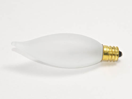 Bulbrite B404125 25CFF/25 25W 130V Frosted Bent Tip Decorative Bulb, E12 Base