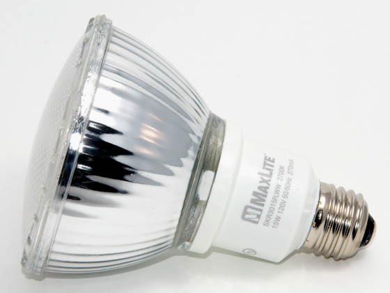 MaxLite M33010 SKR3015FLWW (15W, PAR30 Warm White) 60 Watt Incandescent Equivalent, 15 Watt, PAR30 Warm White Compact Fluorescent Medium Base Bulb