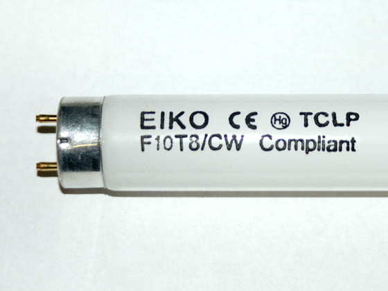 Eiko W-F10T8/CW F10T8/CW 10W 13.5in T8 Cool White Fluorescent Tube