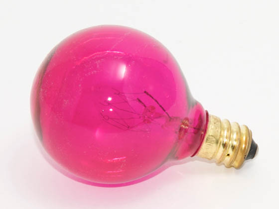 Bulbrite B305010 10G12P (130V, Pink) 10W 130V G12 Pink Globe Bulb, E12 Base