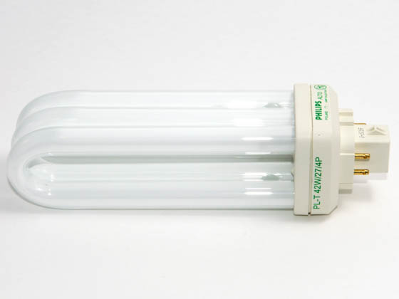 Philips Lighting 384503 PL-T 42W/27/4P/ALTO  (4-Pin) Philips 42 Watt, 4-Pin Very Warm White Triple Twin Tube CFL Bulb