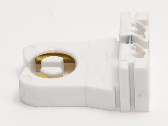 Leviton L13053-UN Medium Bi-pin Socket (w/ Nut) Short Medium Bi-Pin Fluorescent Socket with Captive Nut for 18-Gage Panel