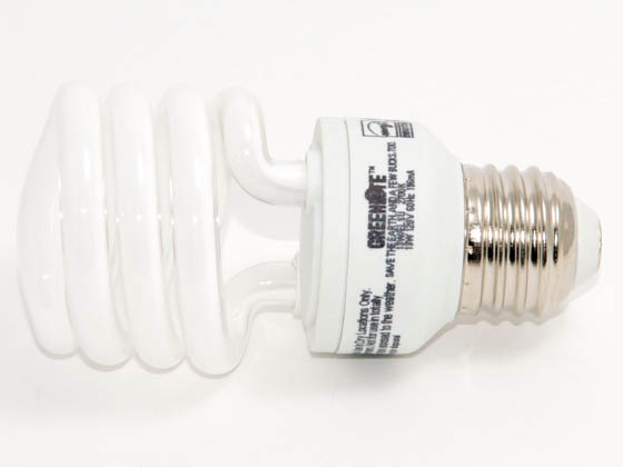 Greenlite Corp. 355065 13W/ELS-M/A 27K (Mini) 60 Watt Incandescent Equivalent, 13 Watt, 120 Volt Warm White Spiral CFL Bulb