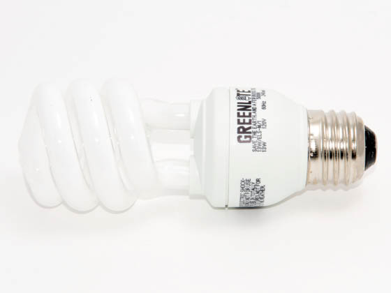 Greenlite Corp. G355195 13W/ELS-M/50K (Mini) 60 Watt Incandescent Equivalent, 13 Watt, 120 Volt Bright White Spiral CFL Bulb
