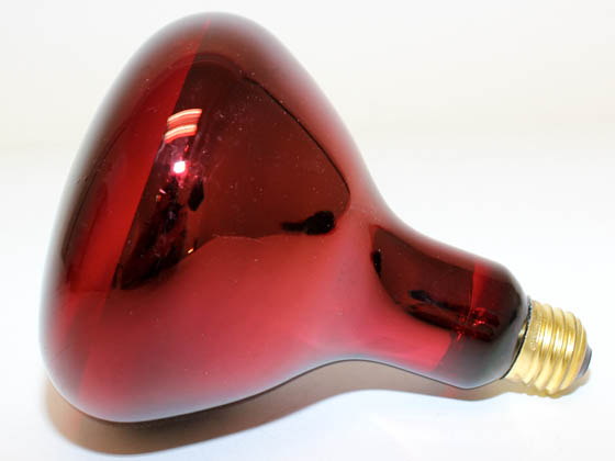 Bulbrite B714125 250BR40HR (Red) 250W 130V BR-40 Red Heat Lamp Reflector E26 Base