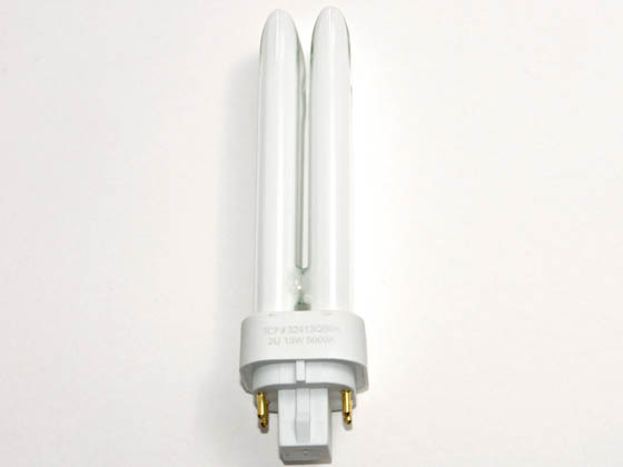 TCP TEC32413Q/50K PLC13/4P/50K (DISC No Sub) 13 Watt 4-Pin Bright White Double Twin Tube CFL Bulb