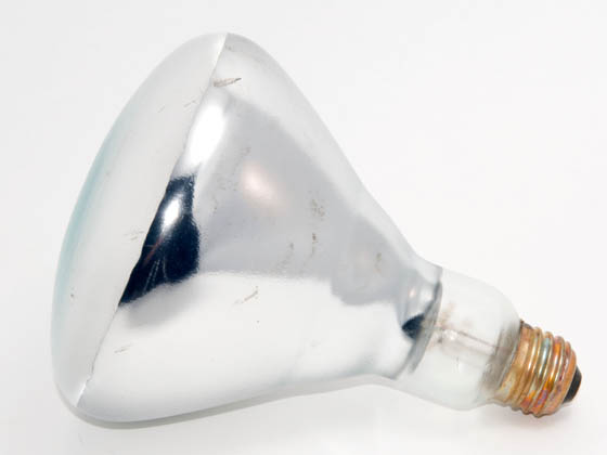 Satco Products, Inc. GSS125BR40 (Safety) 125BR40 (Safety Ctd. Heat Lamp) 125 Watt, 120 Volt BR40 Safety Coated Heat Lamp Reflector Bulb. WARNING:  THIS BULB IS NOT TO BE USED NEAR LIVE BIRDS.