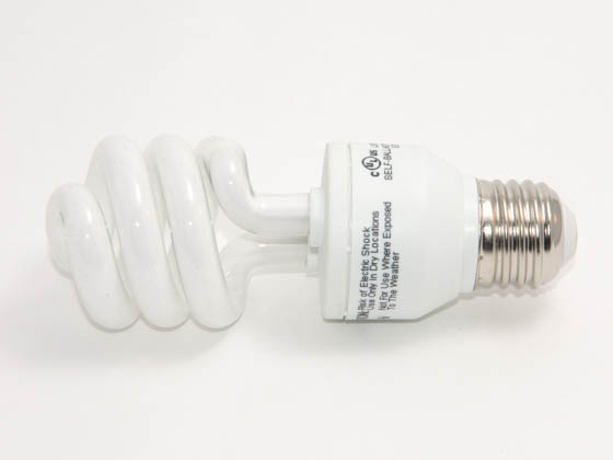 Megalight, Inc. S28013-5000 13W/5000K Spiral 60W Incandescent Equivalent.  13 Watt, 120 Volt Bright White CFL Bulb