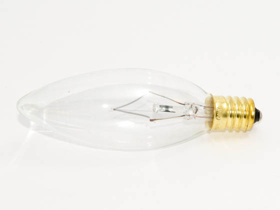 Bulbrite B400460 60CTC/E14 60W 130V Clear Blunt Tip Decorative Bulb, European E14 Base