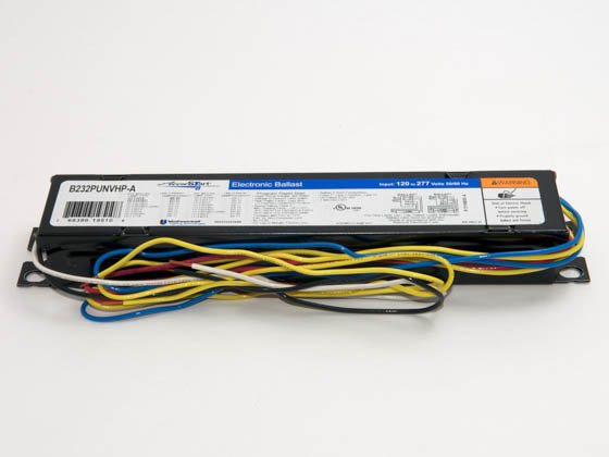 Universal Douglas B232PUNVHP-A000I B232PUNVHP-A000I (DISC - Use B232PUNVHE-B010C) Universal 120-277 Volt Two Lamp F32T8 Electronic PRS Ballast, Standard Ballast Factor Model