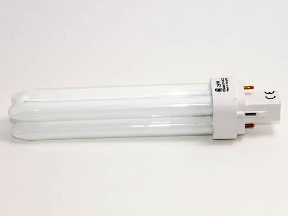 GE GE97607 F26DBX/830/ECO (2 Pin) 26W 2 Pin G24d3 Soft White Double Twin Tube CFL Bulb