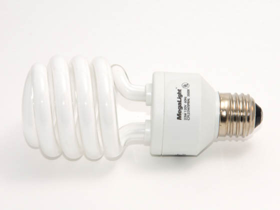 Megalight, Inc. S28023-3500 23W/3500K Spiral Discontinued 100W Incandescent Equivalent.  23 Watt, 120 Volt Neutral White CFL Bulb