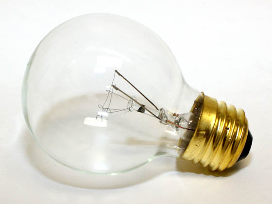 Bulbrite B321025 25G19CL (125V) 25W 125V G19 Clear Globe Bulb, E26 Base