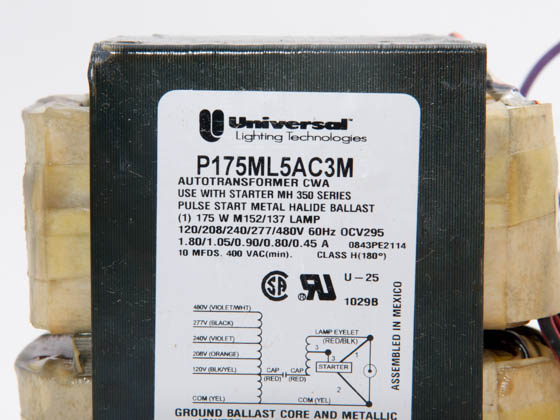 Universal Douglas P175ML5AC3M500K Universal Core and Coil Pulse Start Ballast 120V to 277V for (1) 175W Metal Halide