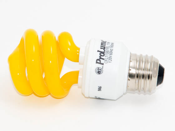 Halco Lighting HAL109222 PL11SE/YELLOW Halco 11 Watt, 120 Volt YELLOW Spiral CFL Bulb