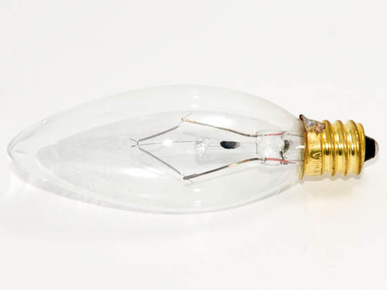 Bulbrite B490140 40CTC/25/2 40W 120V SHORT Clear Blunt Tip Decorative Bulb, E12 Base