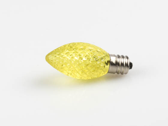 Bulbrite B770172 LED/C7Y (Yellow) 0.6W Yellow C7 LED Holiday LED Bulb