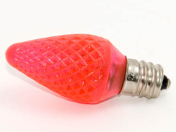 Bulbrite B770176 LED/C7P (Pink) 0.6W Pink C7 Holiday LED Bulb