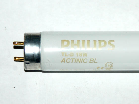 Philips Lighting 263254 40 Actinic BL 18W (F18T8/BL) Philips 18W 24in T8 Black Light Fluorescent Tube