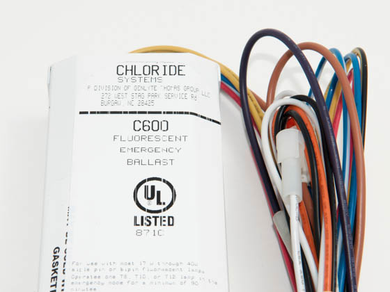 Chloride C600 600 Lumen, One Lamp, 90 Minute Fluorescent Lamp Emergency Ballast