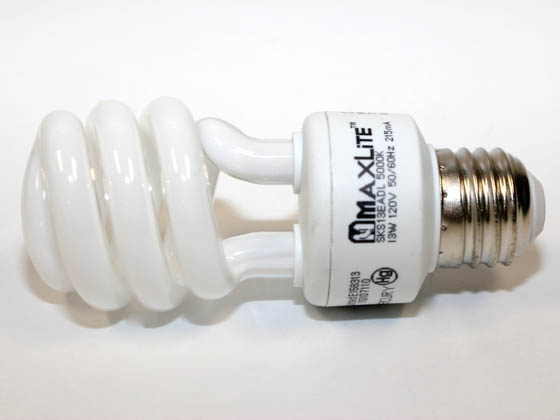 MaxLite M41103 SKS13EADL 60W Incandescent Equivalent, ENERGY STAR Qualified.  13 Watt, 120 Volt Bright White CFL Bulb