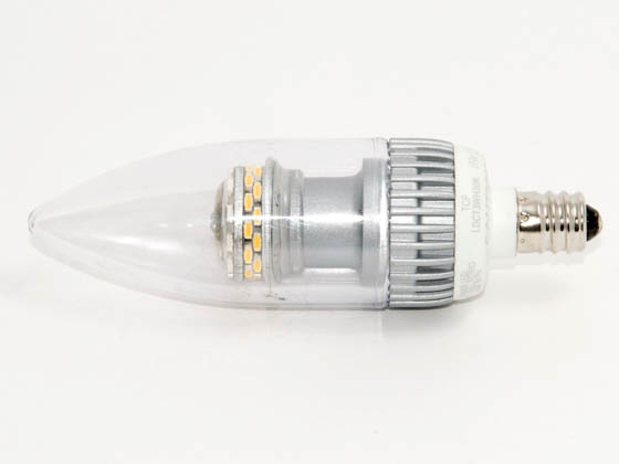 TCP LDCT3WH30K 15W Incandescent Equivalent, 25000 Hour, 2.6 Watt, 120 Volt Warm White DIMMABLE LED Decorative Bulb.