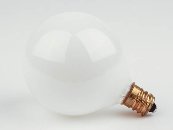 Bulbrite B391025 25G16WH2 25 Watt, 120 Volt G16 1/2 White Globe Bulb