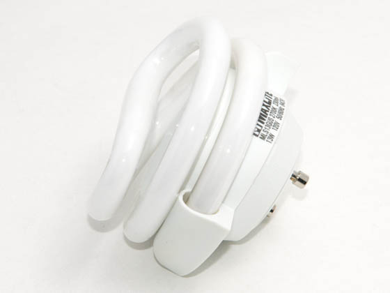 MaxLite M11312 MLS13GUSWW GU24 (SquatMax) SHORTER 60 Watt Incandescent Equivalent, 13 Watt, Warm White GU24 Spiral Compact Fluorescent Lamp