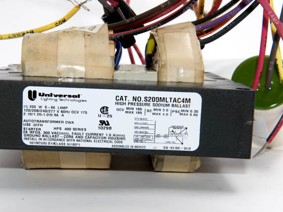 Universal Douglas S200MLTAC4M500K Universal 200 Watt, 120-277 Volt High Pressure Sodium Ballast