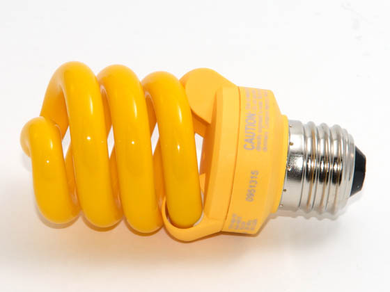 TCP TEC48913Y 48913Y  (13W, Bug Light) 13W Yellow Spiral CFL Bug Bulb, E26 Base