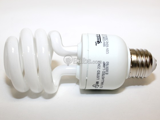 Overdrive 18W/ODMS/27K 75W Incandescent Equivalent.  18 Watt, 120 Volt Warm White CFL Bulb