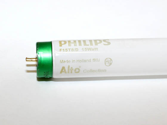 Philips Lighting 407205 F15T8/D Philips 15W 18in T8 Daylight White Fluorescent Tube