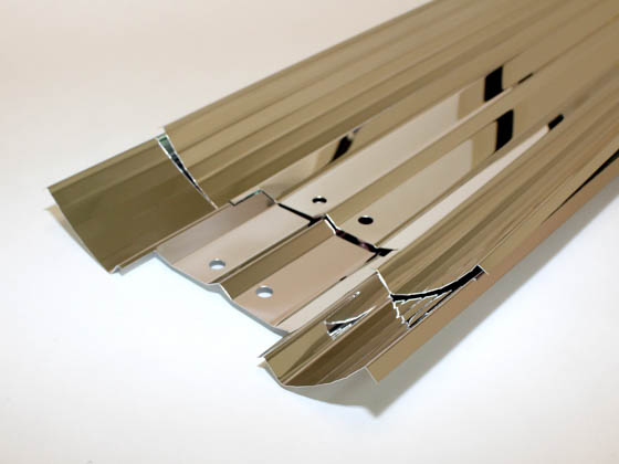 US Energy Sciences KSL-UB08-SA 4-Lamp Low Profile T8 8 Ft. Tandem Reflector Strip Retrofit Kit, Specular Aluminum