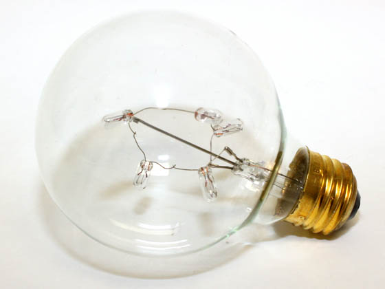 Bulbrite 716330 ST-G25 5W 130V Clear Starlite Decorative G-25 Globe Bulb, E26 Base
