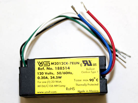 Universal Douglas 188514.02 M2012CK-7EUN Universal 20 Watt, 120 Volt Micro Case Electronic Metal Halide Ballast